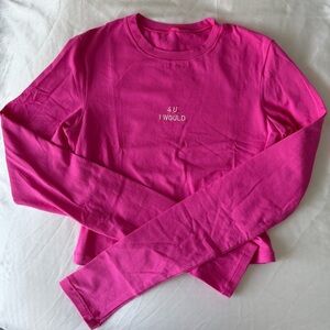 SKIMS Pink Long Sleeve Graphic Tee